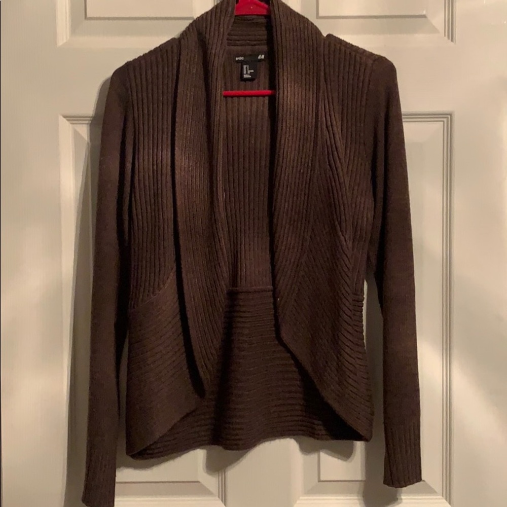 Brown cardigan sweater